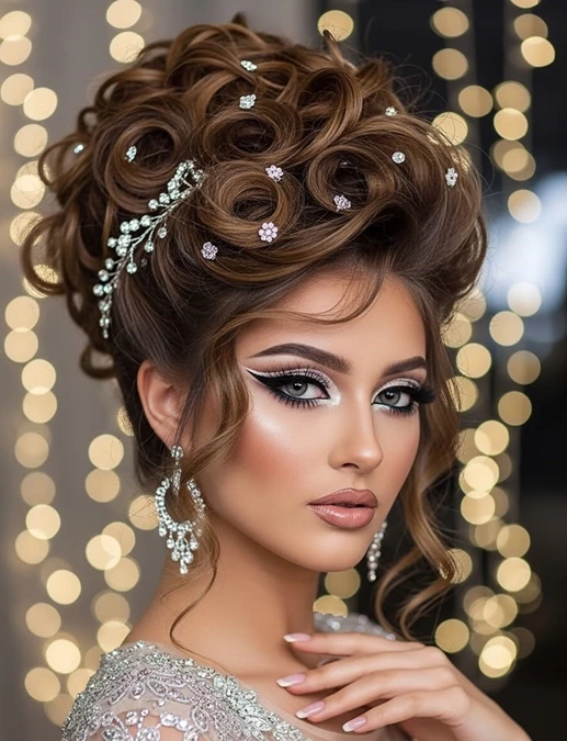 مدل موی فر بسته دخترانه برای عروسی 14