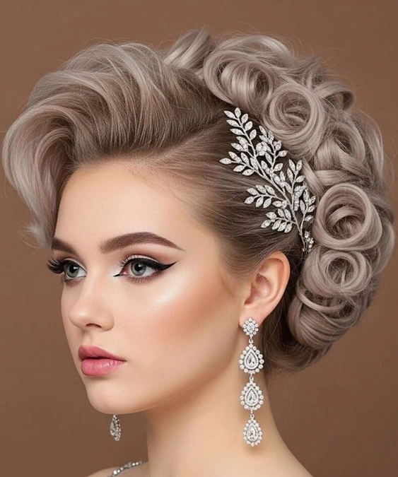 مدل موی فر بسته دخترانه برای عروسی 15