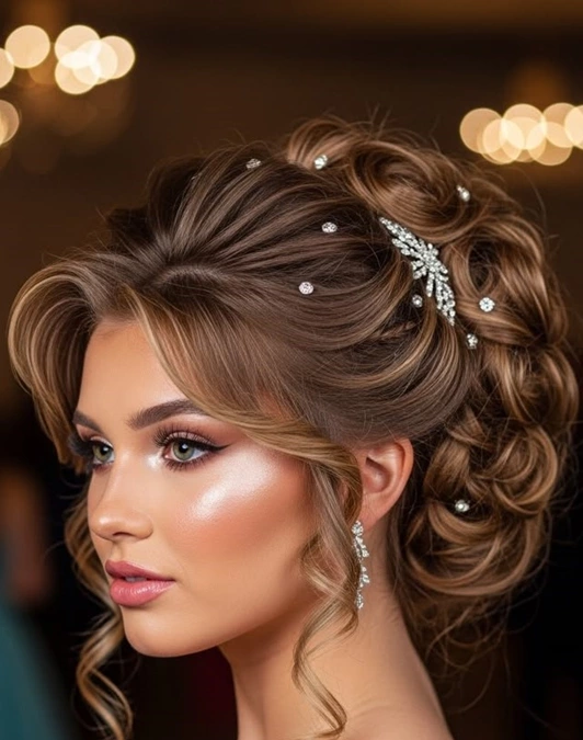 مدل موی فر بسته دخترانه برای عروسی 4