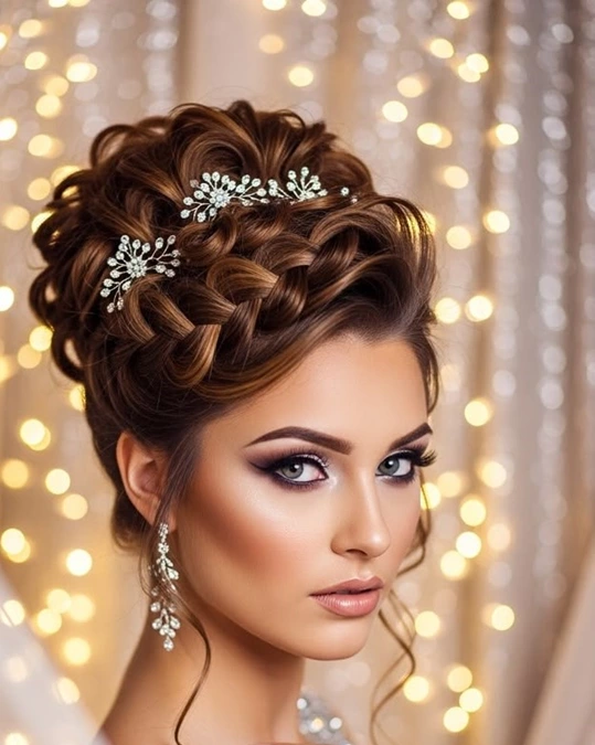 مدل موی فر بسته دخترانه برای عروسی 7