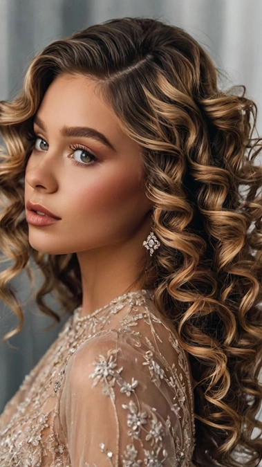 مدل موی فر دخترانه برای عروسی 1