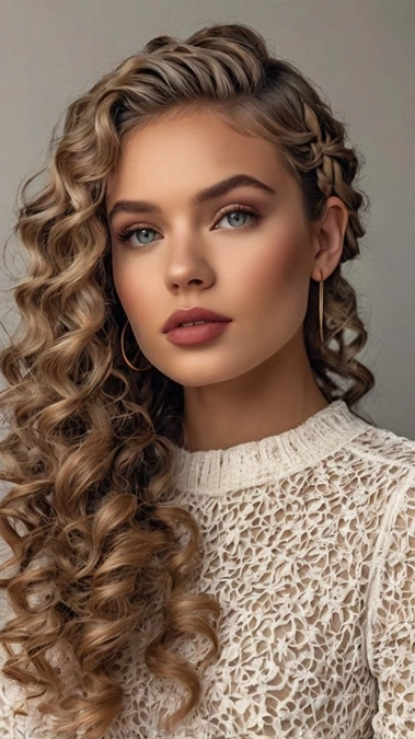 مدل موی فر دخترانه برای عروسی 2