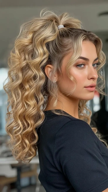 مدل موی فر دخترانه برای عروسی 8
