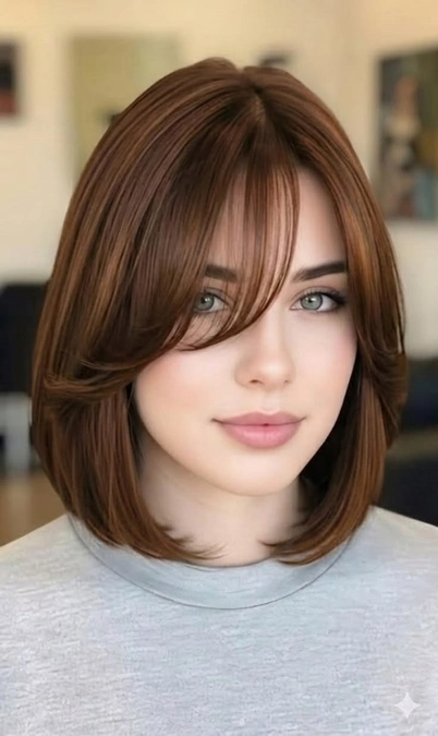 مدل موی پرده ای دخترانه 9