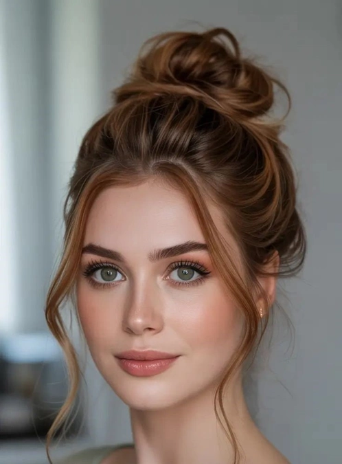 مدل موی گوجه ای شلخته برای عروسی 4