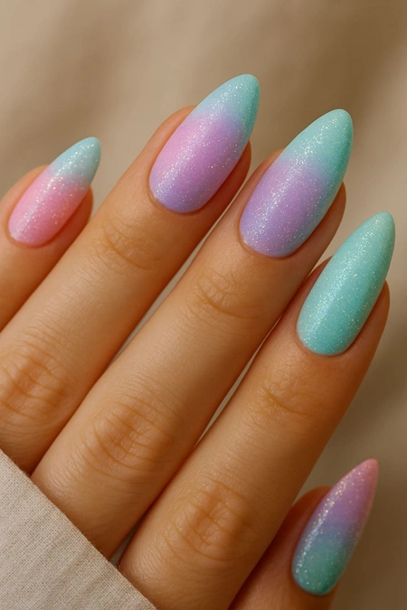 مدل ناخن آمبره پاستیلی 20