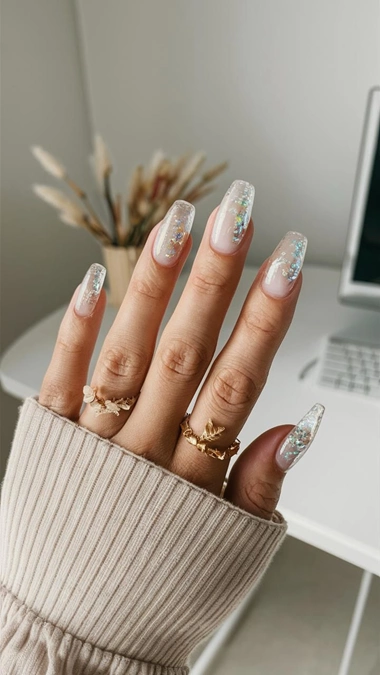 مدل ناخن شیشه‌ ای 19