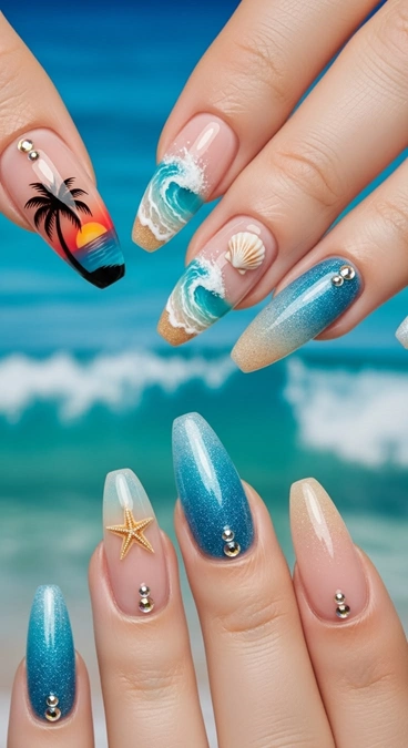 مدل ناخن ژلیش تابستونی 10
