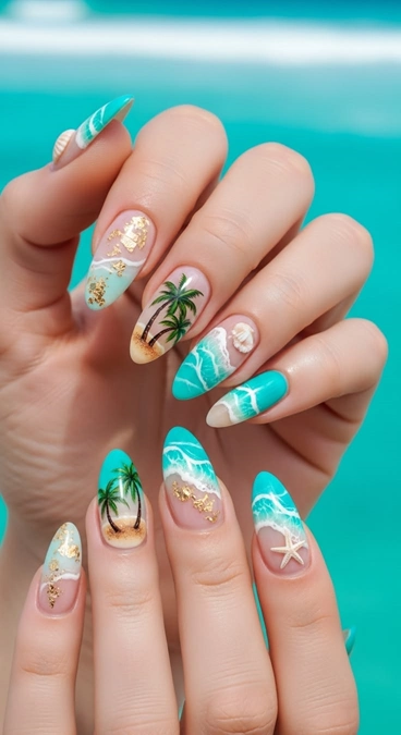 مدل ناخن ژلیش تابستونی 11