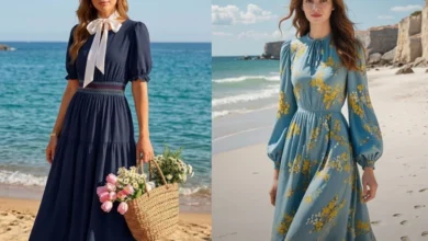 مدل پیراهن‌ وینتیج ساحلی