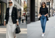 استایل با کت مشکی