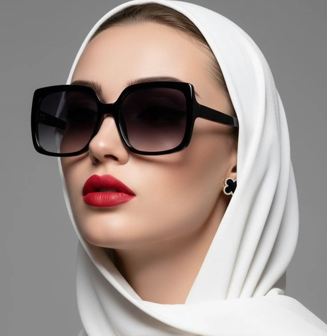 عینک آفتابی مناسب صورت گرد 23 عینک آفتابی مناسب صورت گرد 23