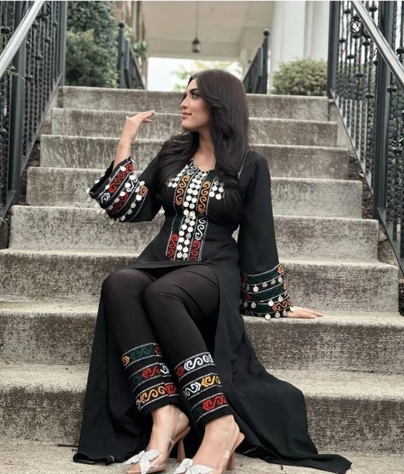 لباس بلوچی دخترانه مدل دار 12