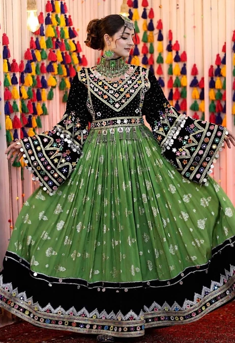 لباس بلوچی دخترانه مدل دار 14