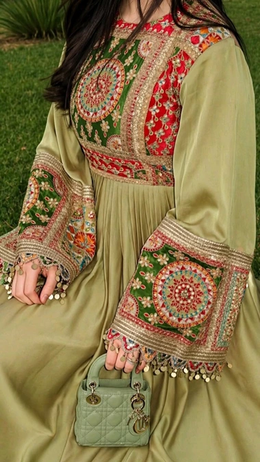 لباس بلوچی دخترانه مدل دار 15