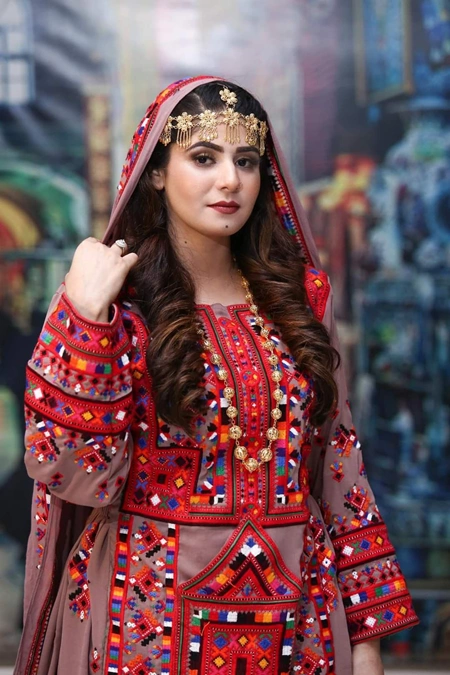 لباس بلوچی دخترانه مدل دار 3