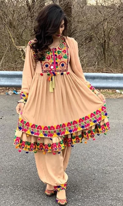 لباس بلوچی دخترانه مدل دار 4