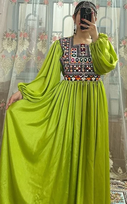 لباس بلوچی دخترانه مدل دار 8