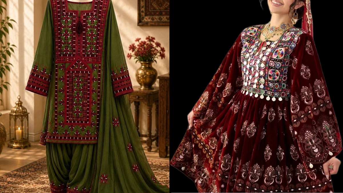 لباس بلوچی دخترانه مدل دار