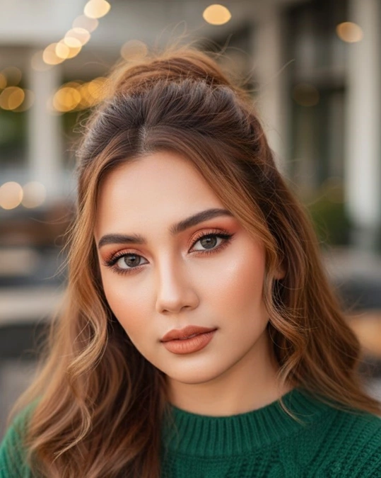 مدل آرایش صورت ملایم مجلسی دخترانه 19