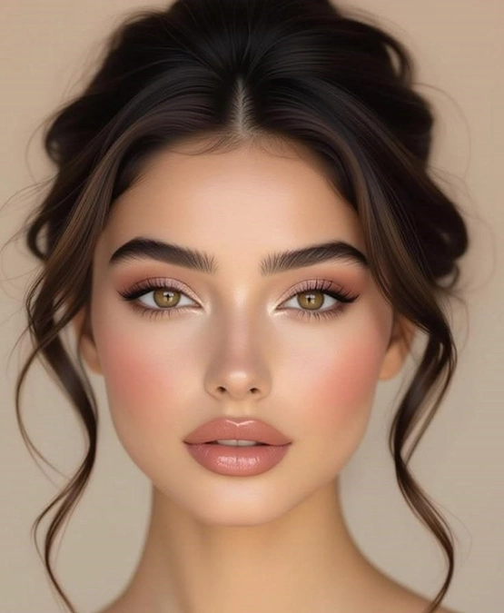 مدل آرایش صورت ملایم مجلسی دخترانه 3