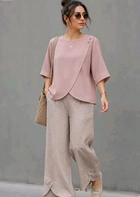 مدل شلوار پارچه‌ ای واید 4