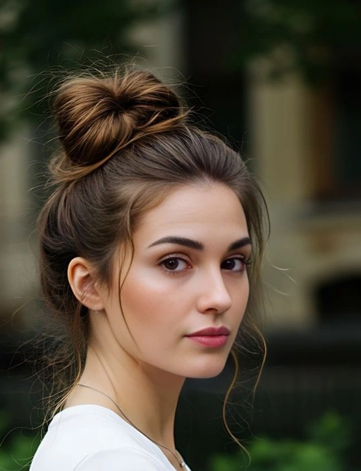 مدل شینیون گوجه ای شلخته 5 مدل شینیون گوجه ای شلخته 5