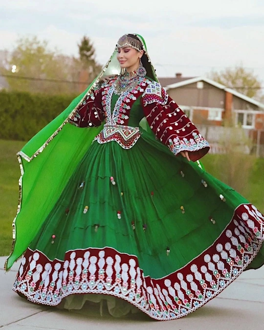 مدل لباس گند افغانی دخترانه 14