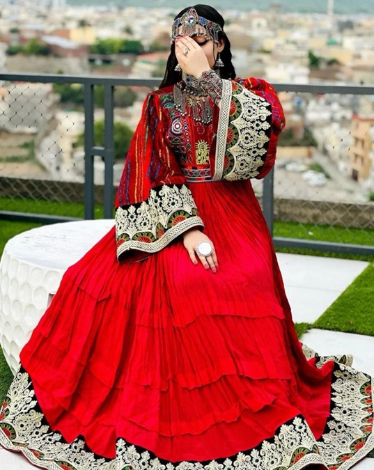 مدل لباس گند افغانی دخترانه 16