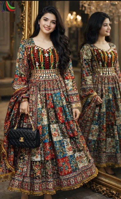 مدل لباس گند افغانی دخترانه 2