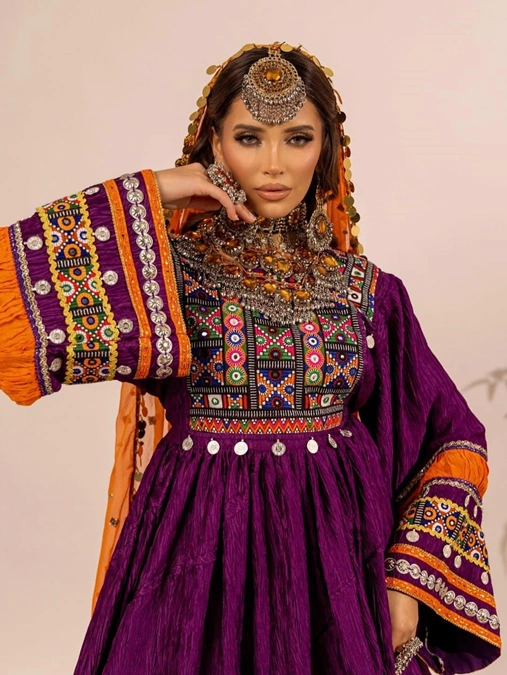 مدل لباس گند افغانی دخترانه 4