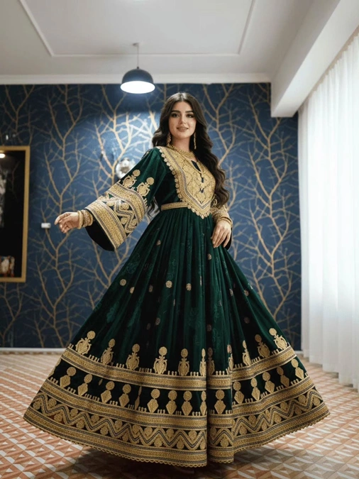 مدل لباس گند افغانی دخترانه 5