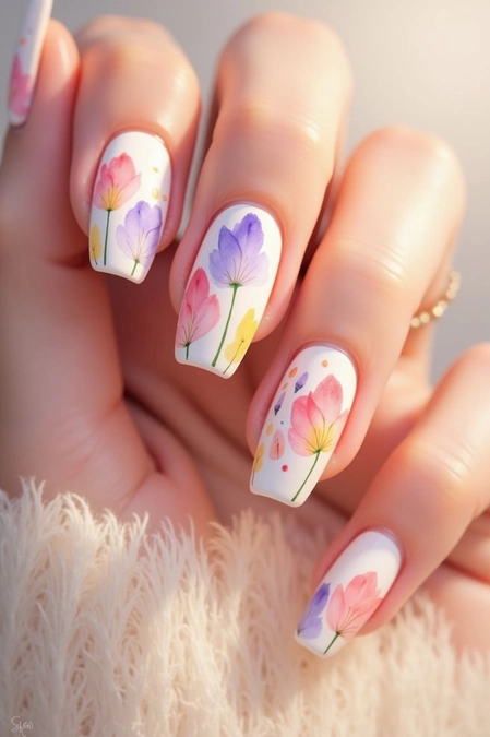 مدل ناخن آبرنگی 7 مدل ناخن آبرنگی 7
