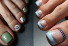 مدل ژلیش ناخن پا تابستانی