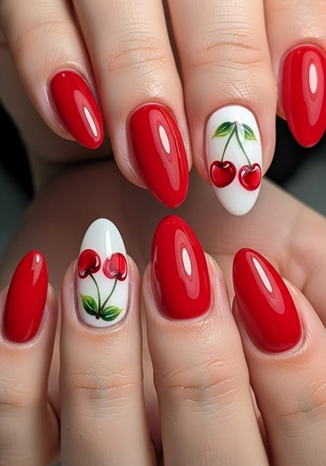 ناخن طرح میوه‌ تابستونی 4