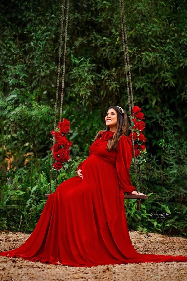 مدل لباس بارداری برای عکاسی 4