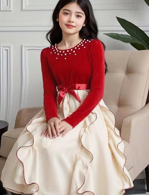 مدل لباس دخترانه 11 ساله پوشیده برای عروسی 5