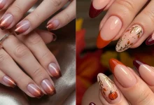 طراحی ناخن فرنچ پاییزی