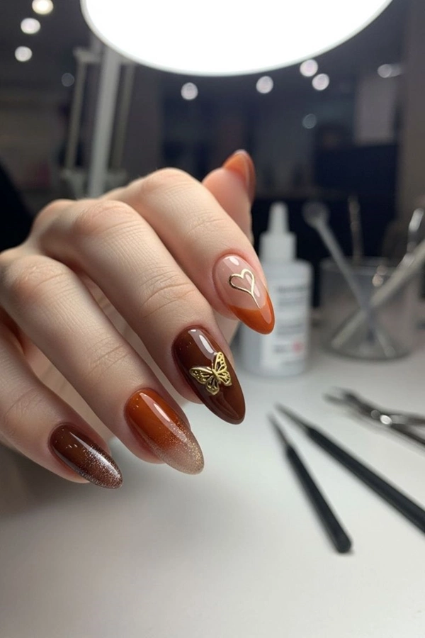 طراحی ناخن فرنچ پاییزی 23