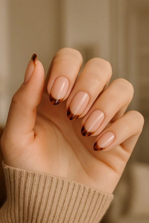 طراحی ناخن فرنچ پاییزی 26