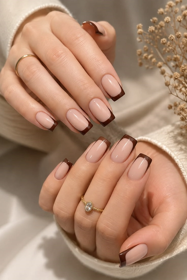 طراحی ناخن فرنچ پاییزی 27