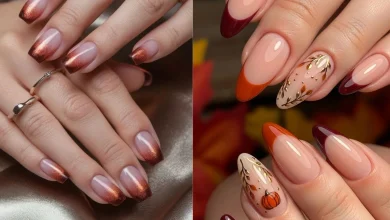 طراحی ناخن فرنچ پاییزی