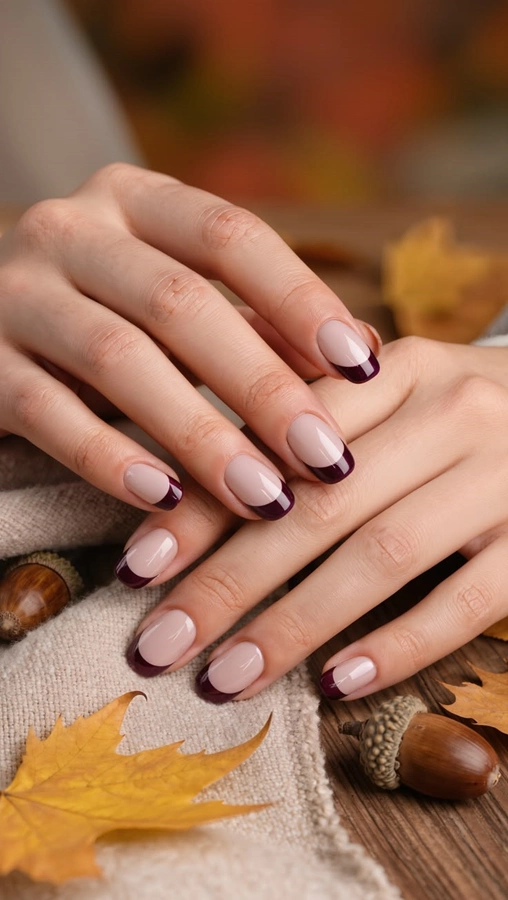 طراحی ناخن فرنچ پاییزی 5