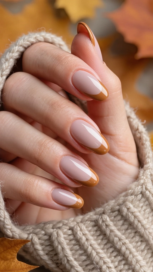 طراحی ناخن فرنچ پاییزی 8