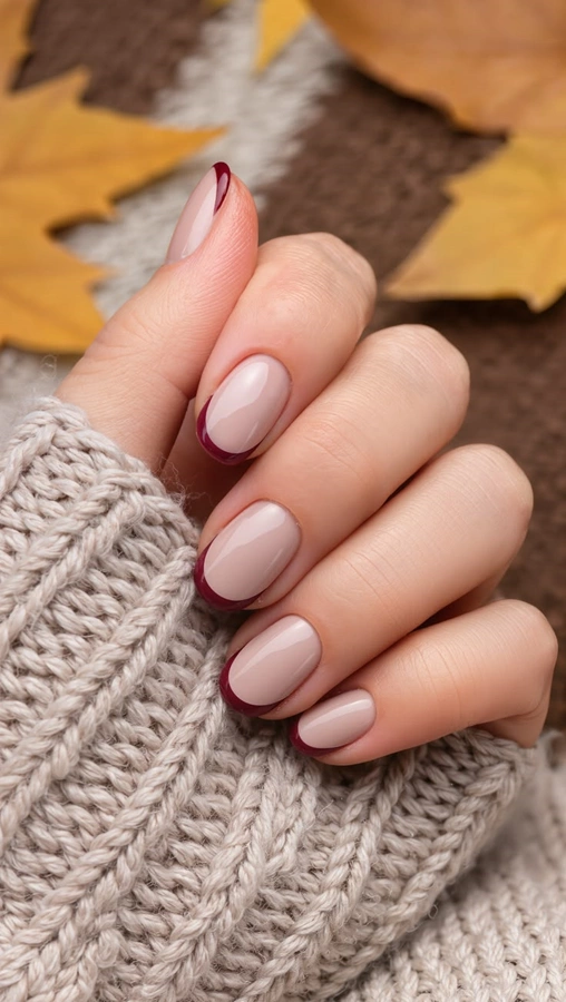 طراحی ناخن فرنچ پاییزی 9