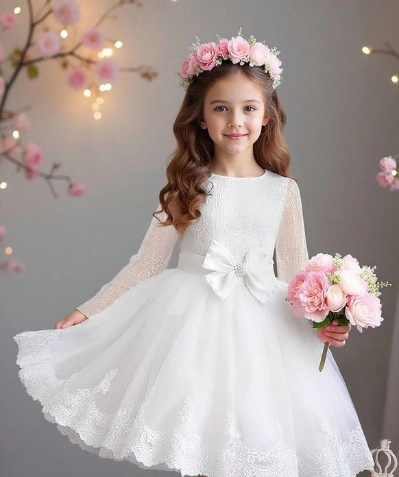 مدل لباس عروس بچه‌ گانه پرنسسی 12