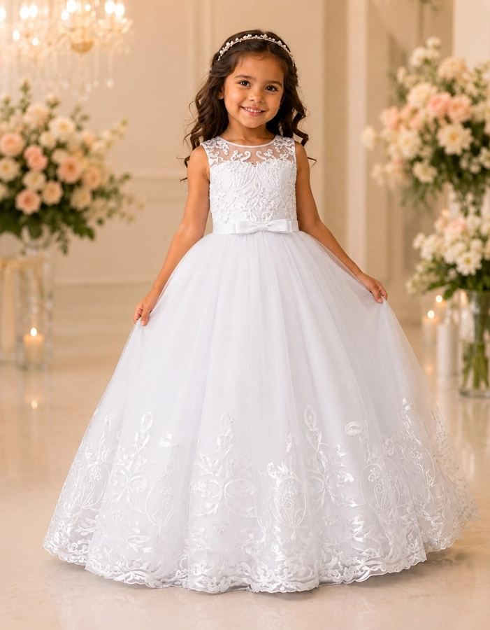 مدل لباس عروس بچه‌ گانه پرنسسی 8