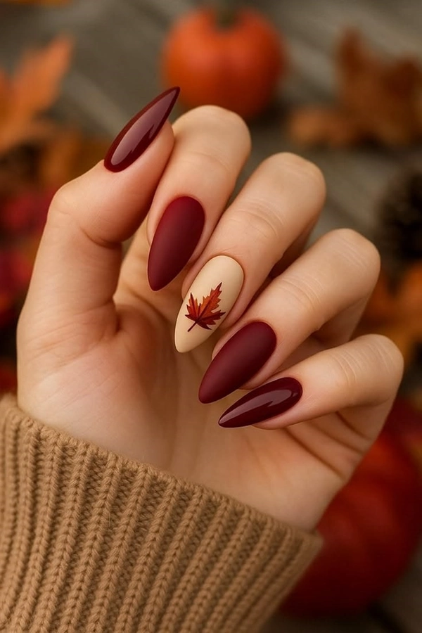 ژلیش ناخن پاییزی ساده 19