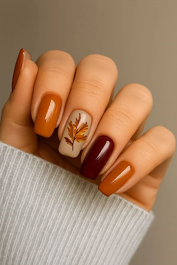 ژلیش ناخن پاییزی ساده 20