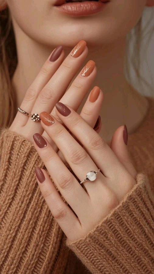 ژلیش ناخن پاییزی ساده 27
